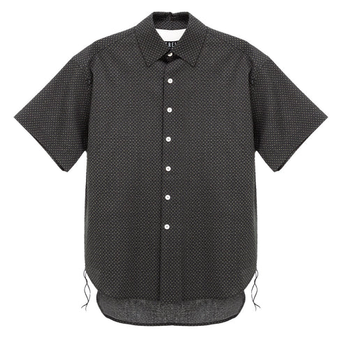 Merely Made Merely Sashiko Printed Oversized Short Sleeve Shirts Black 24244SH Degli Uberti